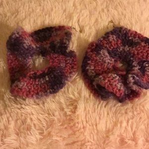 Multi-colored crocheted earrings